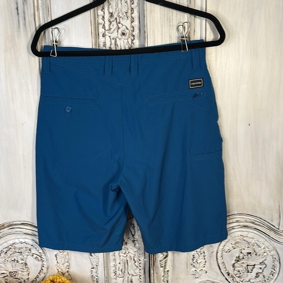 Men’s Volcom Teal Active Wear Shorts Size 28 Camping Outdoors Climbing Hiking - Picture 7 of 12
